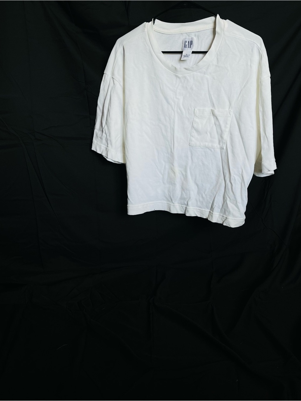 GAP White Cotton Crewneck Tee with Label